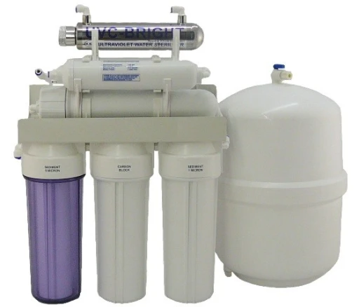 Aquafiltr reverzní osmóza zařízení na čištění vody RO-5 aktivní uhlí ultrafiltrace plus UV dezinfekce pitné vody filtrační jednotka